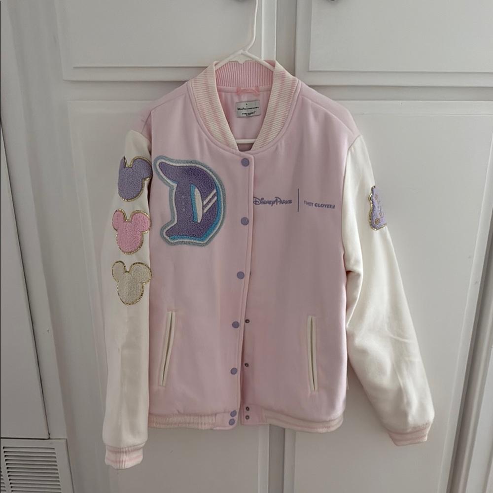 Disney Pink and White Varsity Jacket